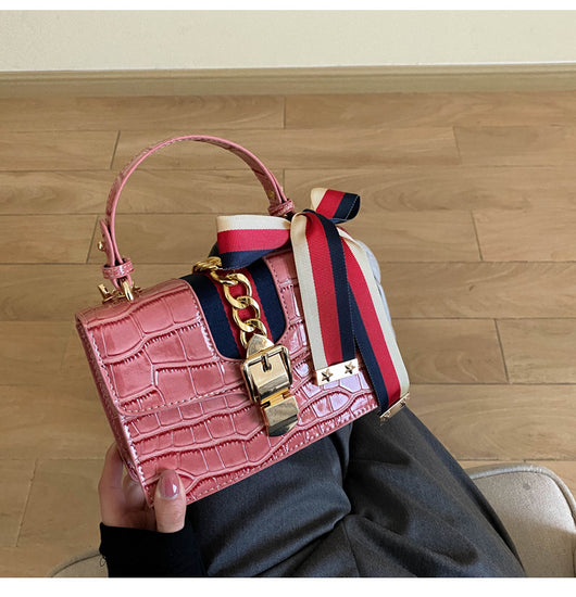 Bolsa Cuadrada Portátil con Patrón de Piedra - Image 12