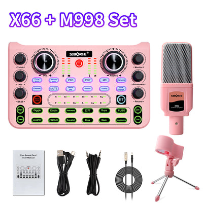Tarjeta de Sonido X66 M998 Profesional para Karaoke y Presentaciones en Vivo - Image 6