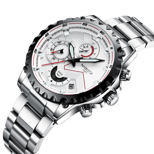 Reloj de Cuarzo NIBOSI Tres Esferas Seis Agujas - Diseño Deportivo Multifunción - Image 5