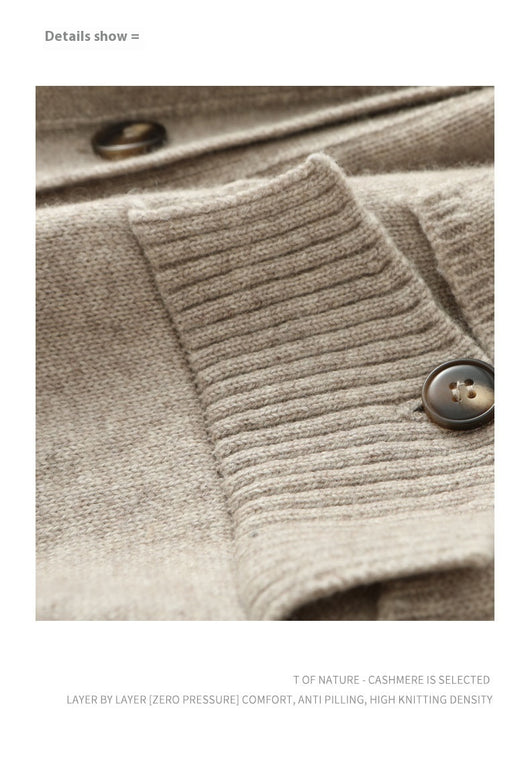 Cardigan de Cashmere Tejido Casual Manga Larga para Hombre - Image 10