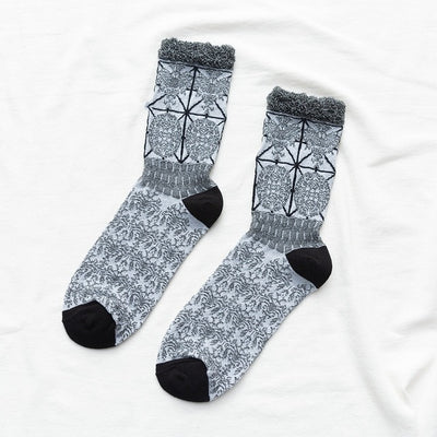 Calcetines Étnicos Retro con Estampado Floral para Mujer - Image 14