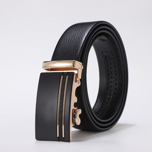 Cinturón de Cuero Suave para Hombre con Hebilla Automática