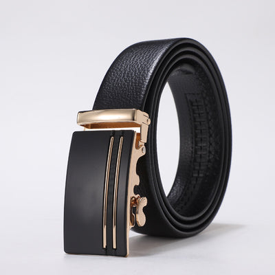 Cinturón de Cuero Suave para Hombre con Hebilla Automática