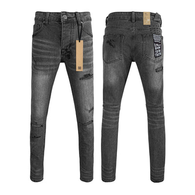 Jeans Ajustados Rotos con Elastano - Casual Moderno para Hombre - Image 2