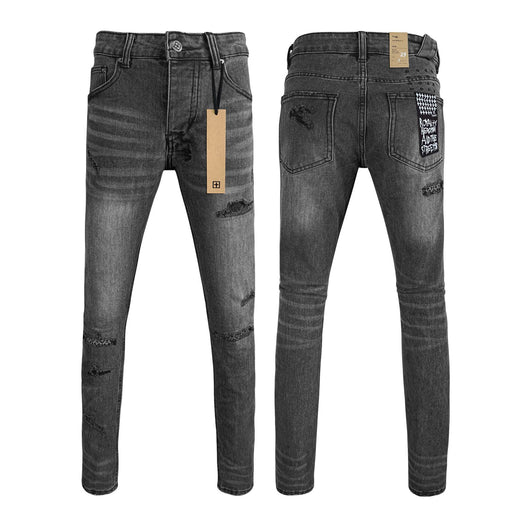 Jeans Ajustados Rotos con Elastano - Casual Moderno para Hombre - Image 2