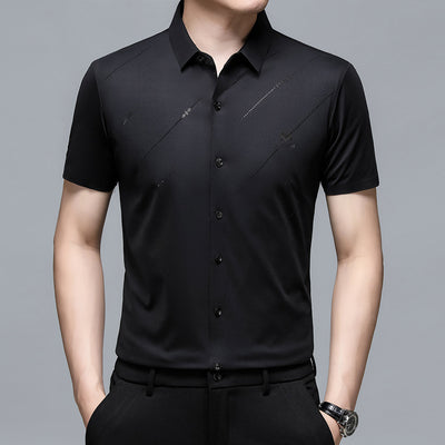 Camisa Ejecutiva de Manga Corta sin Costuras - Comodidad Profesional - Image 22