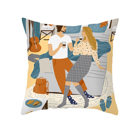 Funda de Cojín Estampada Melocotón para Sala y Dormitorio - Edición Día de San Valentín - Image 6