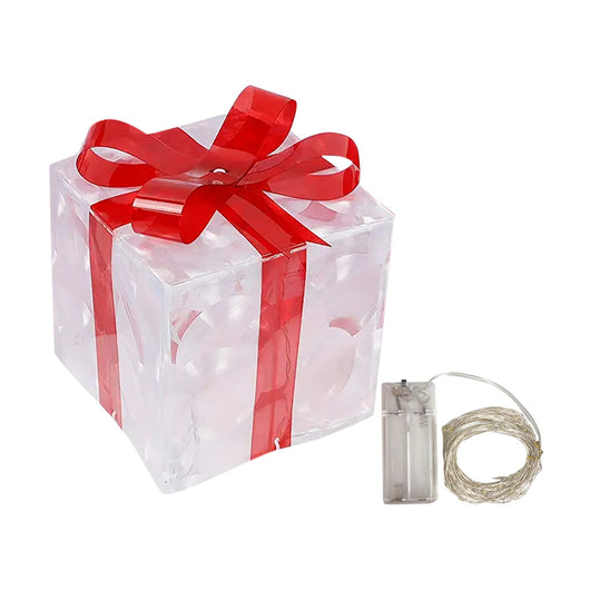 Caja de Regalo Navideña Luminosa con Moño - Decoración LED para Interiores y Exteriores - Image 8