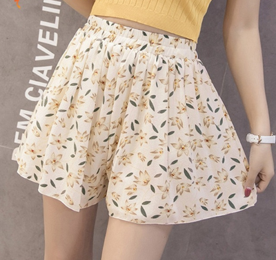 Pantalones Cortos Anchos de Gasa Estampados Talla Grande - Image 12