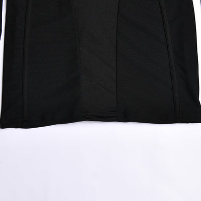 Vestido Ajustado Backless con Malla Transparente y Falda Cadera - Image 13