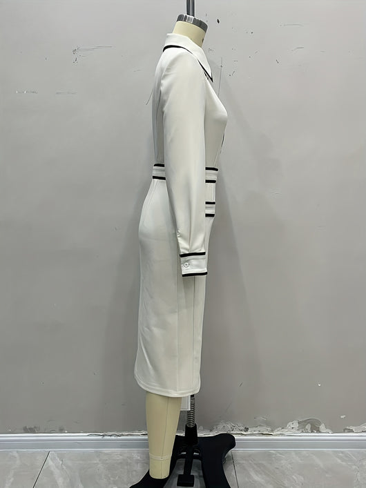 Vestido Camisero Largo Inspirado en la Moda Francesa para Otoño - Image 11