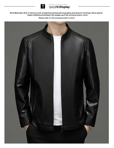 Chaqueta de Cuero Casual Acolchada para Hombre con Forro Polar - Image 23