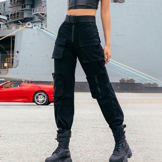 Pantalones Cargo Cintura Alta Slim Fit con Bolsillos para Mujer - Image 5