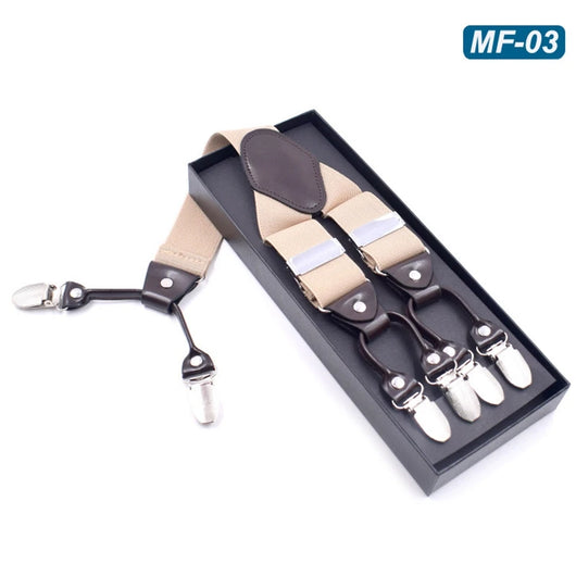 Tirantes Elásticos Multicolor con 6 Clips para Hombre - Image 35