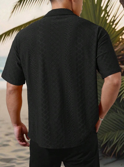 Camisa Casual Hombre con Tejido Calado Jacquard - Image 25