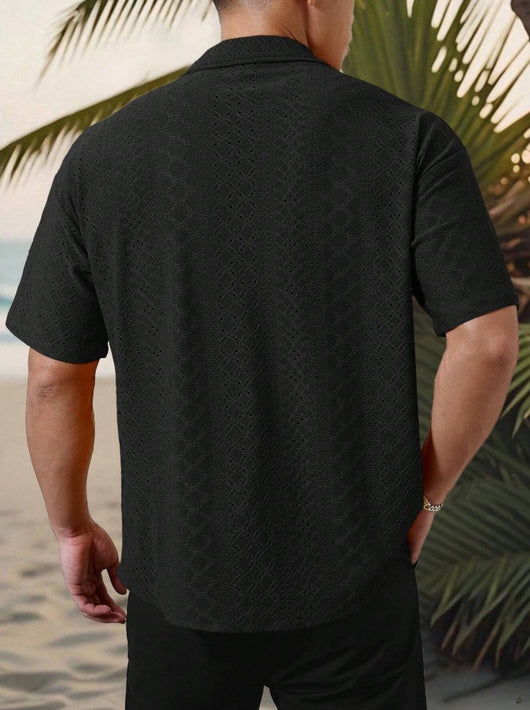 Camisa Casual Hombre con Tejido Calado Jacquard - Image 25