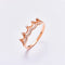 Anillo de Oro Rosa 18K con Diamantes - Diseño Corona para Mujer