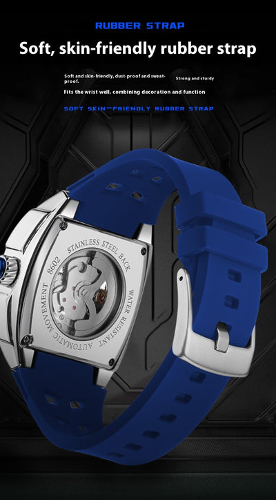 Reloj Deportivo Mecánico Resistente al Agua Diseño Cilíndrico para Hombre - Image 16
