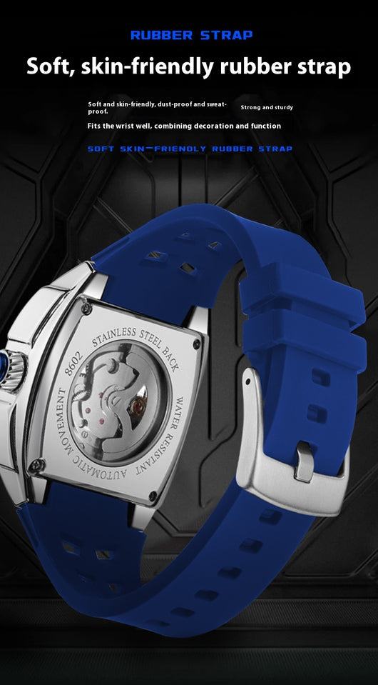 Reloj Deportivo Mecánico Resistente al Agua Diseño Cilíndrico para Hombre - Image 16