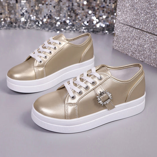Zapatillas Deportivas de Cuero con Suela Flexible para Mujer - Image 2