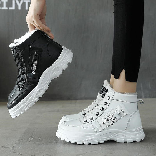 Botas Cortas de Terciopelo Cálidas para Nieve con Forro de Algodón - Image 13