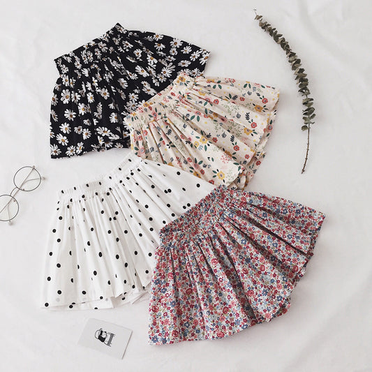 Shorts para Niñas Estilo Western Algodón Ligero Piernas Anchas