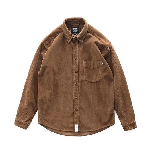 Camisa Cargo Vintage de Pana Suelta para Hombre - Image 3