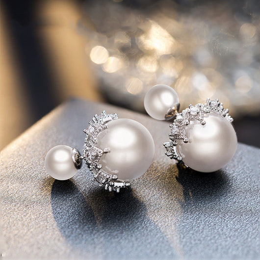 Aretes de Plata Esterlina con Perla Reversible - Image 5
