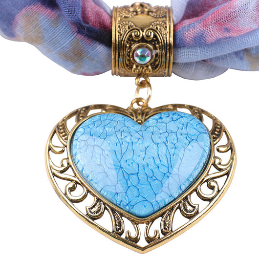 Collar Bufanda Étnico Corazón de Durazno para Mujer - Image 16