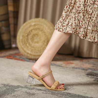 Sandalias de Tacón Alto Grueso Versátiles para Mujer - Image 5