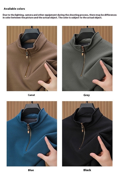 Playera de Cuello Alto con Cierre Medio para Otoño e Invierno - Manga Larga para Hombre - Image 23