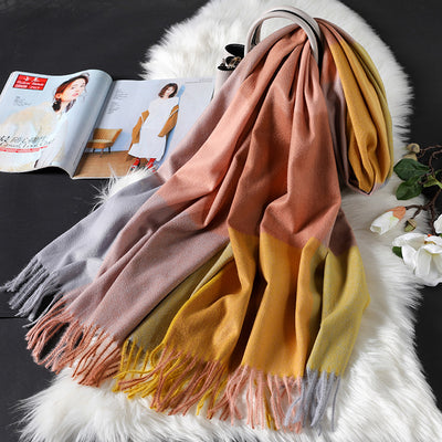 Bufanda de Cachemira Cuadros Británica Doble Faz para Mujer 200x70cm - Image 56