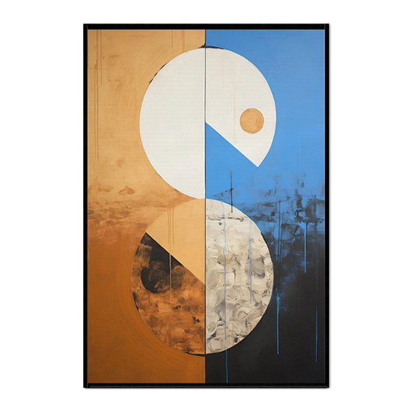 Cuadro Abstracto Minimalista en Lienzo - Arte Moderno Tonos Beige y Azul para Decoración del Hogar - Image 4