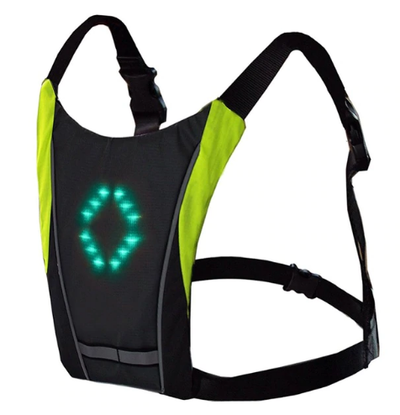 Mochila Chaleco Reflectante Recargable con Luz LED y Control Remoto para Ciclismo - Image 5