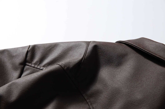 Chaqueta de Cuero para Motociclista - Estilo Clásico Masculino - Image 23