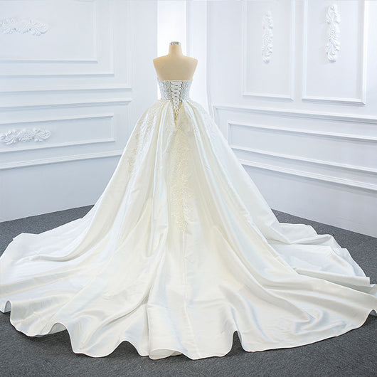 Vestido de Novia Sirena Doble Escote Strapless - Elegancia Soñadora y Silueta Estilizada - Image 6