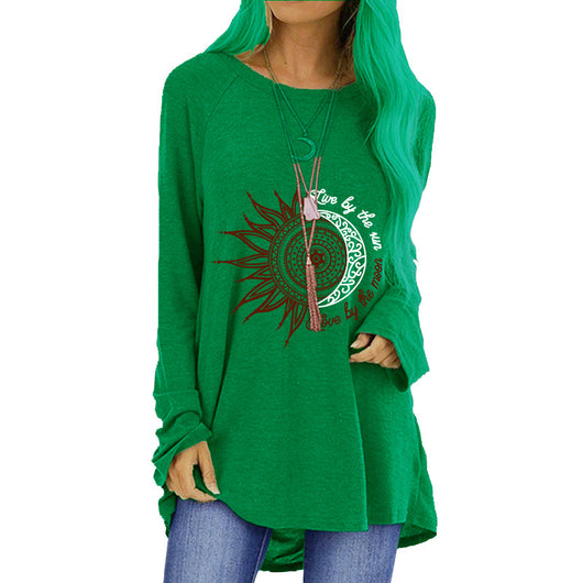 Blusa Manga Larga con Girasol Personalizado