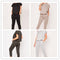 Conjunto Casual de 2 Piezas: Top Corto Manga Corta y Pantalón Capri