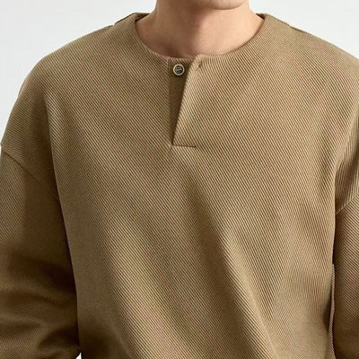 Sudadera Cuello Redondo Ligera para Hombre Talla Grande - Image 3