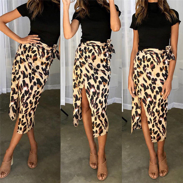 Falda Larga Bandage con Abertura Lateral - Estilo Streetwear