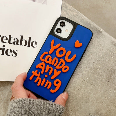 Funda de Cuero Inglés con Silicona para Teléfono - Contraste Elegante - Image 2