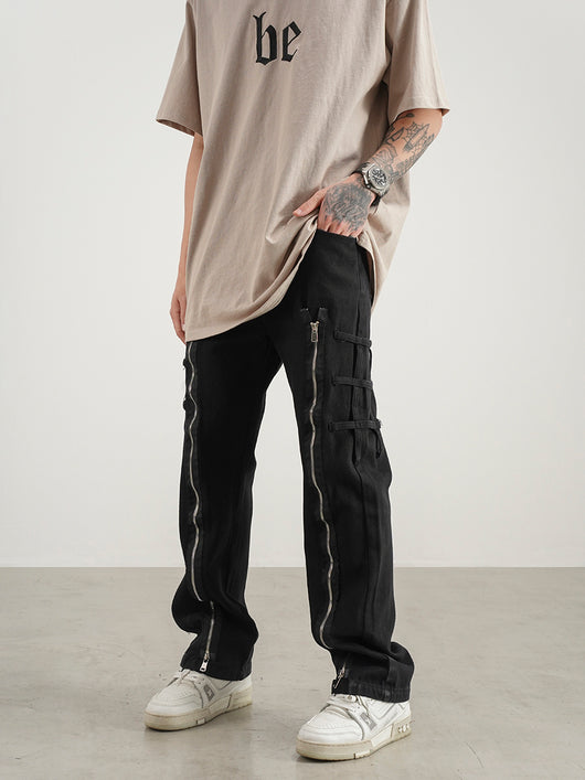 Jeans Rectos con Corte Tridimensional - Tendencia Urbana Unisex - Image 5
