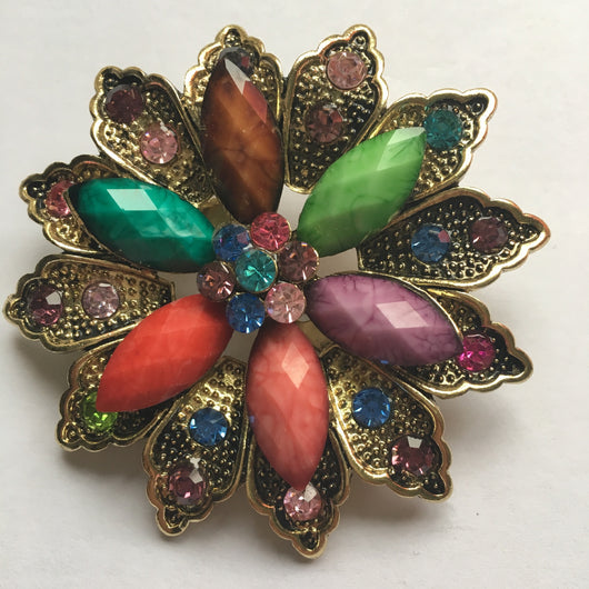 Broche de Resina Retro para Bufanda de Seda - Prendedor Corsage Elegante - Image 5