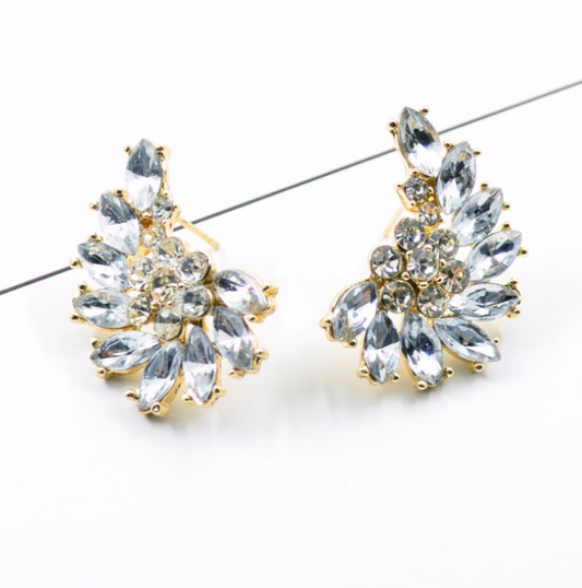 Aretes de Cristal con Alas de Ángel - Declaración de Elegancia