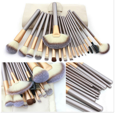 Set de Brochas de Maquillaje Persa Blanco Arroz con Mango Champagne - Image 3