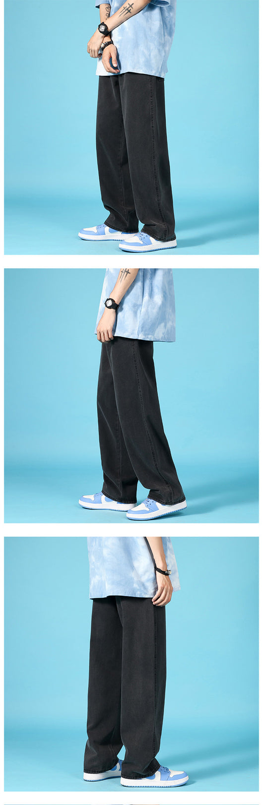 Pantalones Cargo Denim Holgados para Hombre con Cierre Hip Hop - Image 14