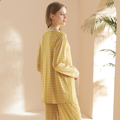 Cardigan Tejido Modal a Rayas para Mujer - Versátil para Casa y Salida - Image 12