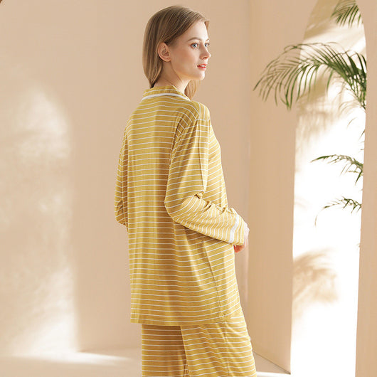Cardigan Tejido Modal a Rayas para Mujer - Versátil para Casa y Salida - Image 12