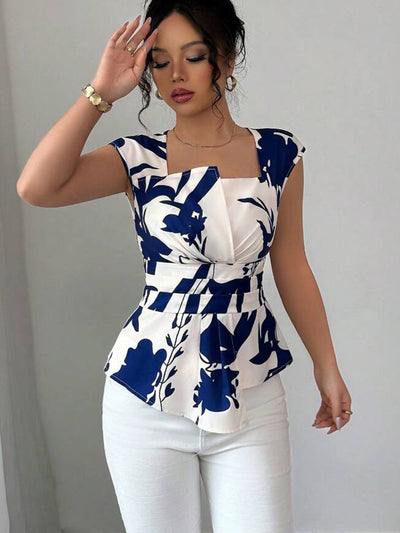 Blusa Fresca sin Mangas con Cuello Cuadrado para Mujer - Image 11