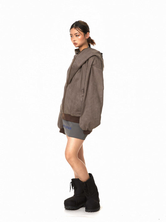 Cardigan Sudadera Desconstructido con Capucha y Cierre Oblicuo para Mujer - Image 15